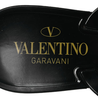 Valentino Garavani PVC Jelly Rockstud Bow Thong Sandals 41 Black 9 of 12