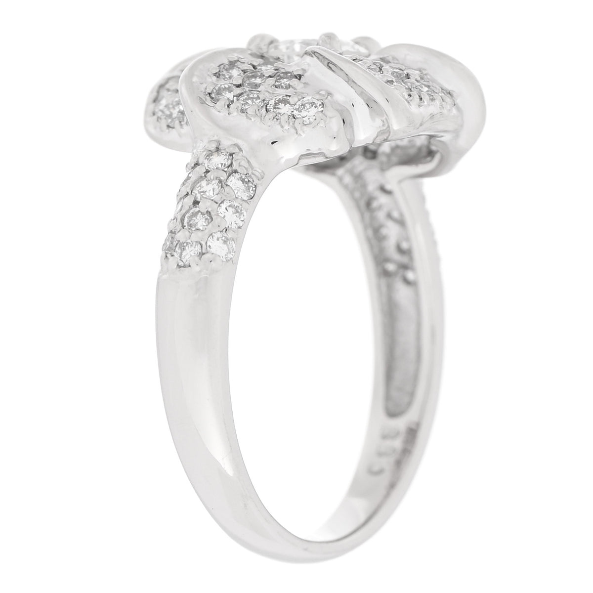 Parker & West by FASHIONPHILE Platinum Diamond .92ctw Flower Ring 53 6.5 8 of 10