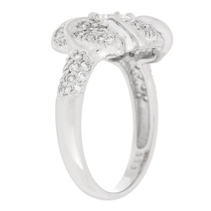 Parker & West by FASHIONPHILE Platinum Diamond .92ctw Flower Ring 53 6.5 8 of 10