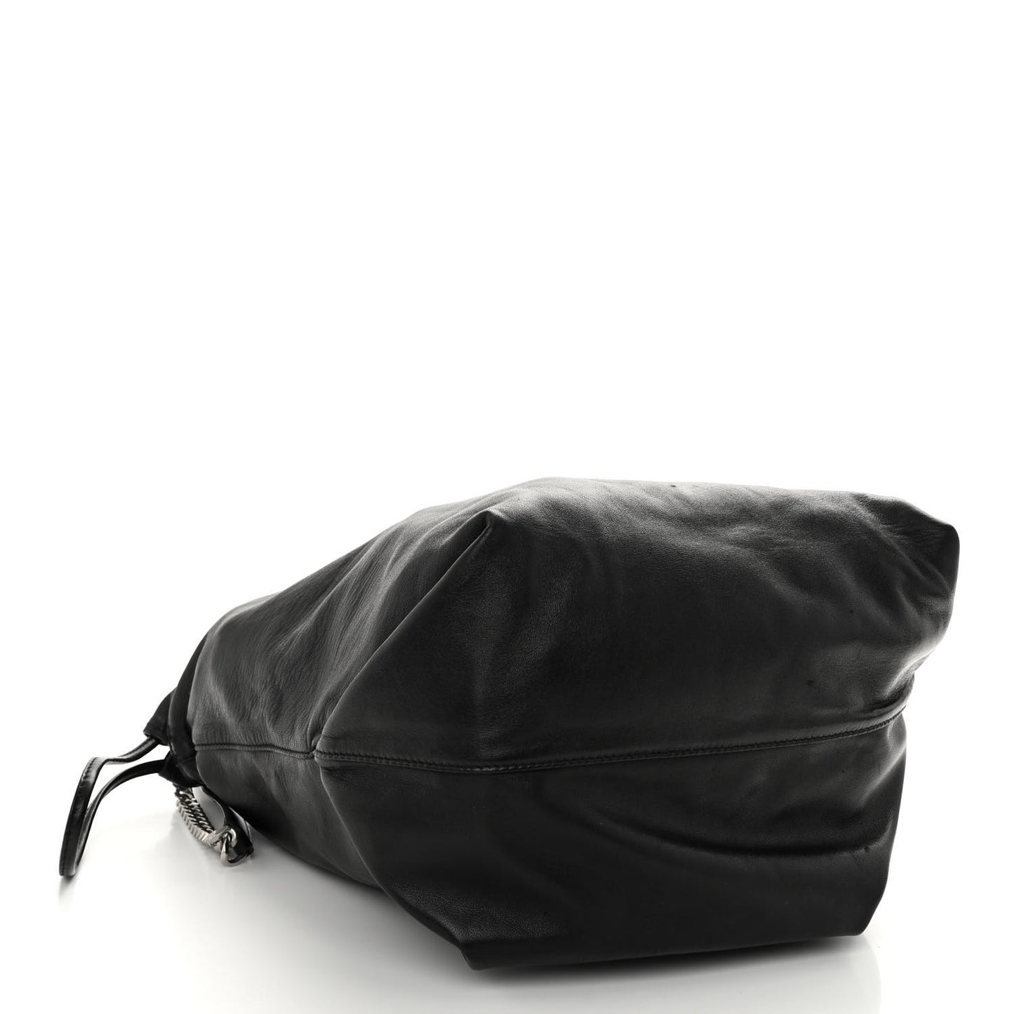 Lambskin Teddy Drawstring Bag Black