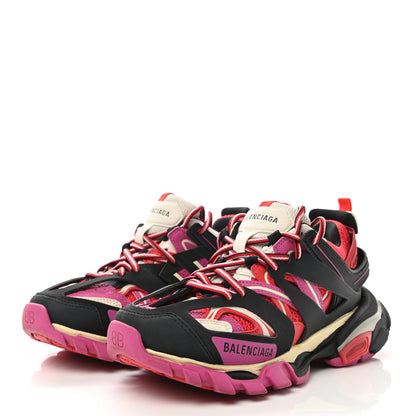 Balenciaga Mesh Nylon Womens Track Sneakers 36 Black Pink Red 3 of 8