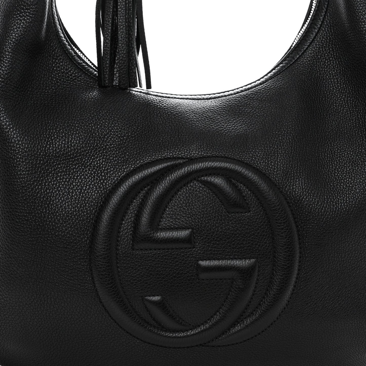 Pebbled Calfskin Soho Hobo Black