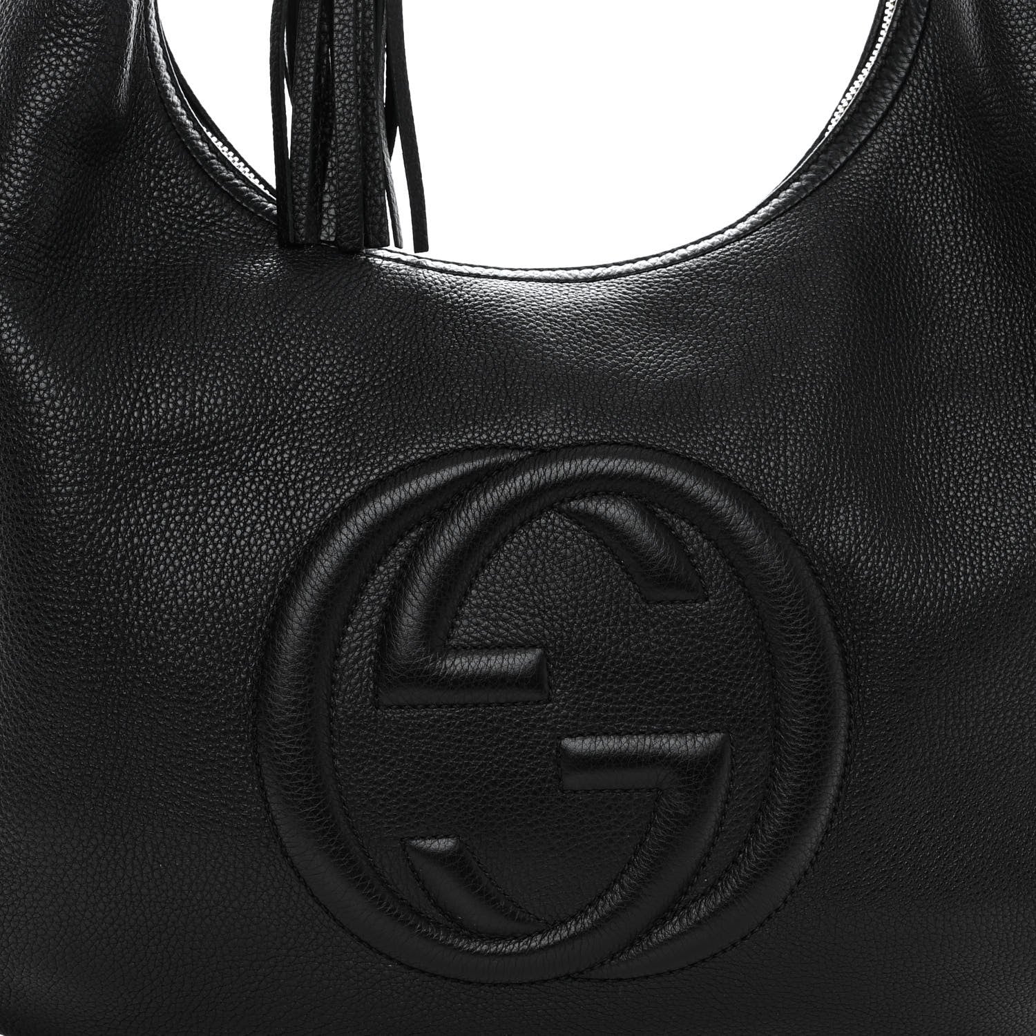 Gucci Pebbled Calfskin Soho Hobo Black 7 of 11