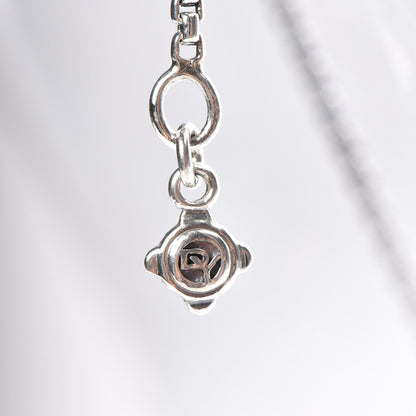 David Yurman Sterling Silver Diamond 10mm Labyrinth Pendant Necklace 5 of 6