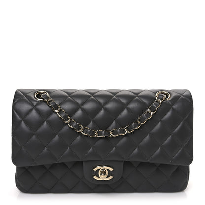 Chanel Lambskin Quilted Medium Double Flap Dark Grey 1 of 10