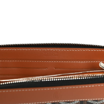 Goyard Goyardine Matignon Zip Around GM Wallet Black Gold 6 of 11