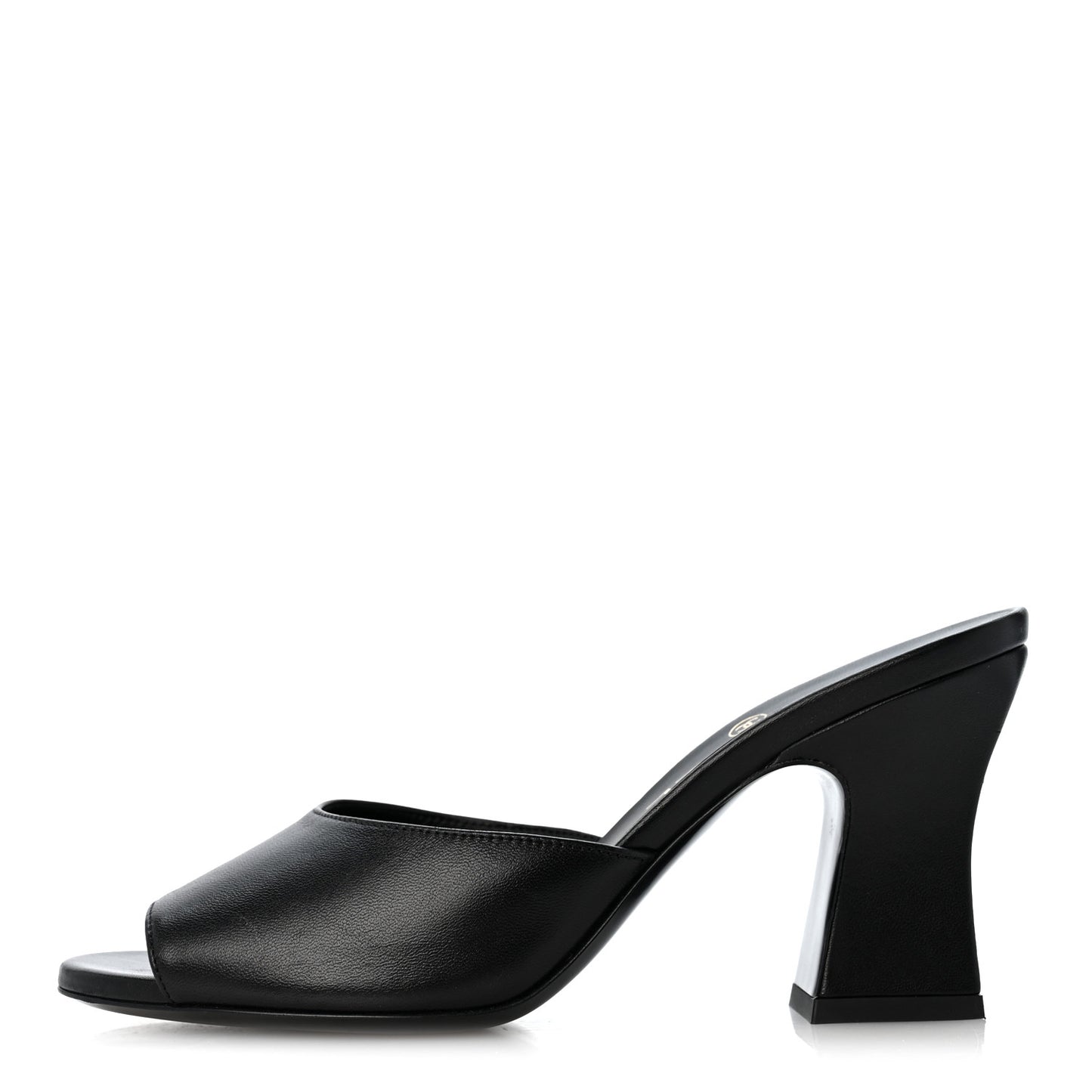 Lambskin CC Chain Mules 36.5 Black
