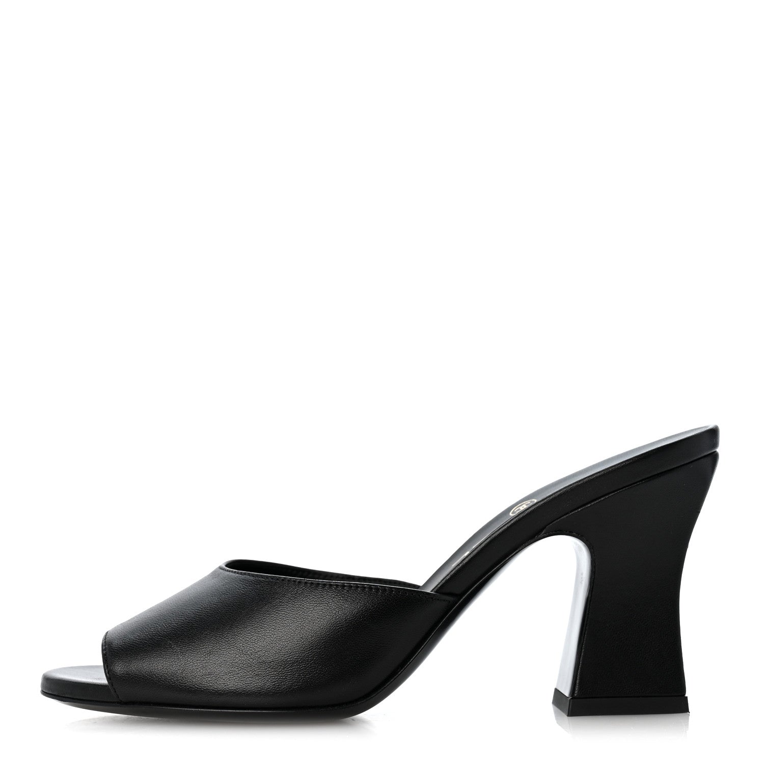 Chanel Lambskin CC Chain Mules 36.5 Black 1 of 9