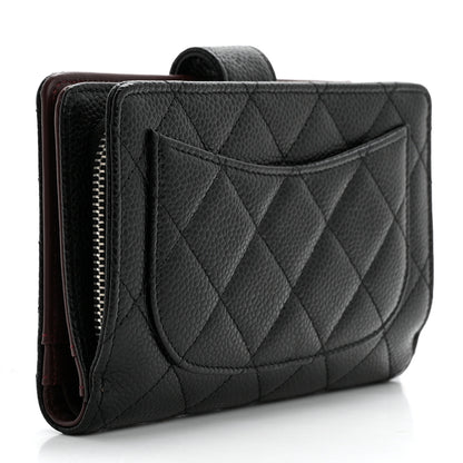 Chanel Caviar Quilted Zipped Pocket Wallet Black 3 of 8