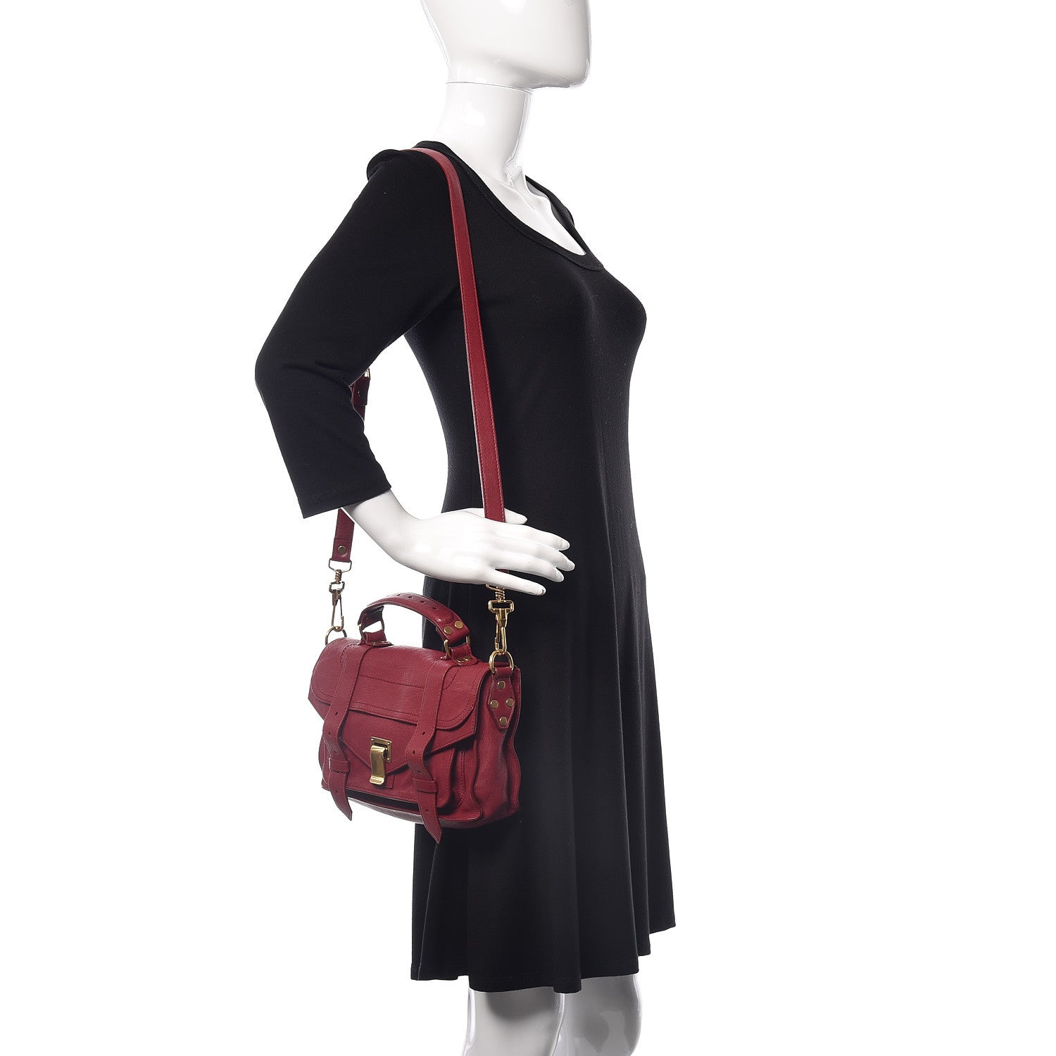 Proenza Schouler Lambskin Tiny PS1 Satchel Chianti 2 of 10