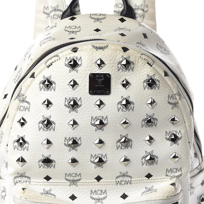 MCM Visetos Studded Medium Stark Backpack White 5 of 17
