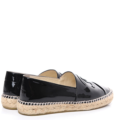 Chanel Patent CC Espadrilles 38 Black 4 of 9