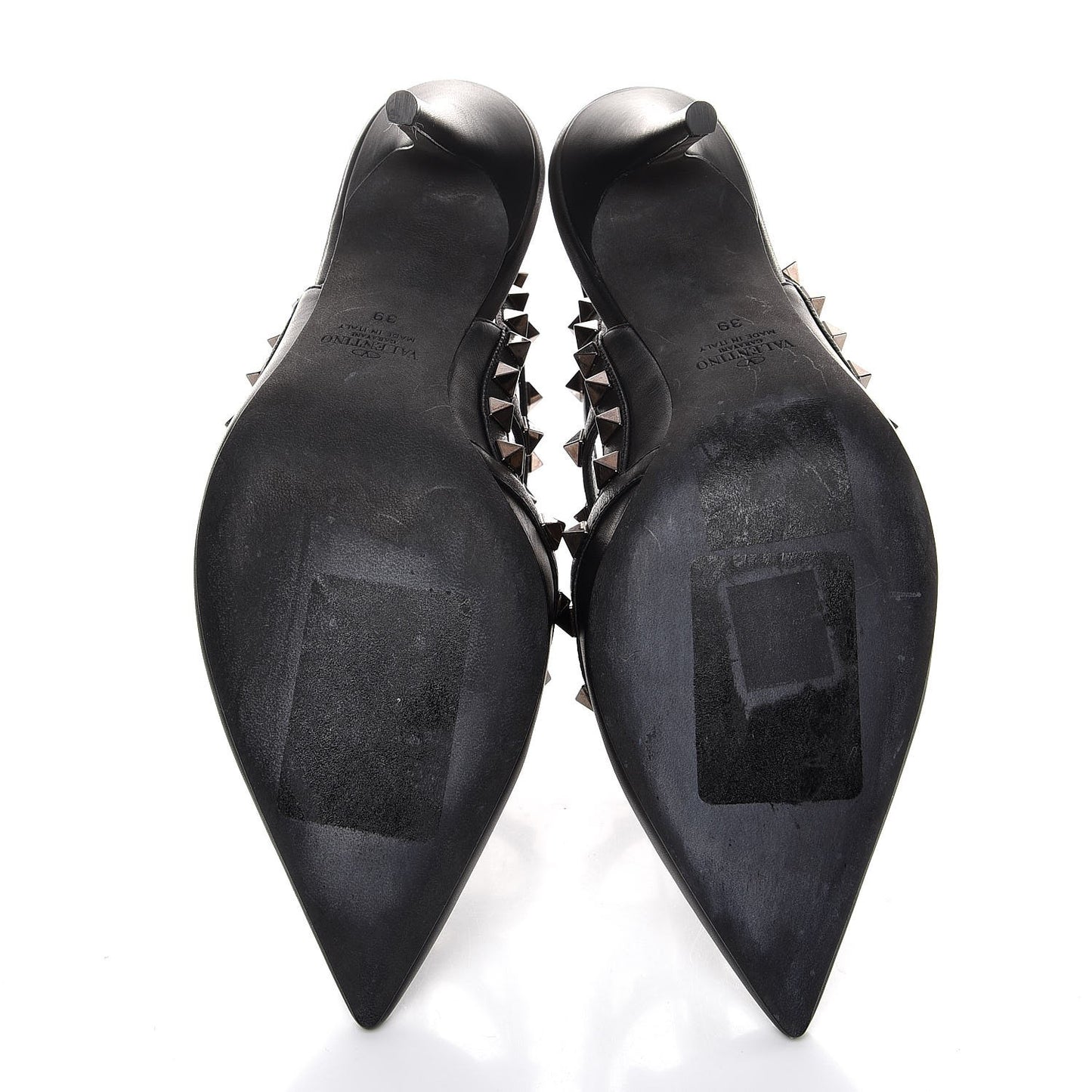 Nappa Rockstud Ankle Strap Pumps 39 Black
