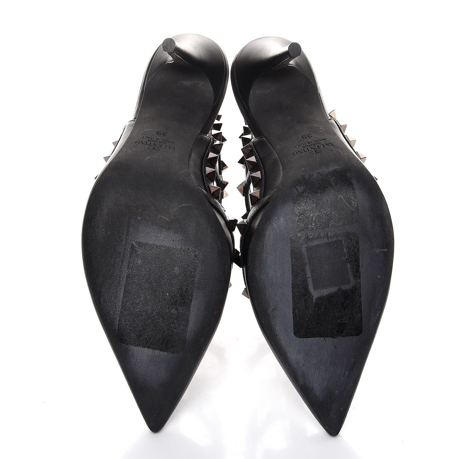 Valentino Garavani Nappa Rockstud Ankle Strap Pumps 39 Black 5 of 10