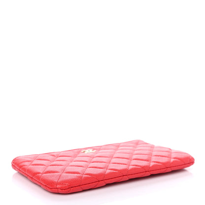 Chanel Caviar Quilted Cosmetic Case Red 3 of 5