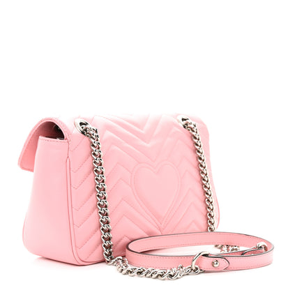 Gucci Calfskin Matelasse Small GG Marmont Shoulder Bag Wild Rose 3 of 12