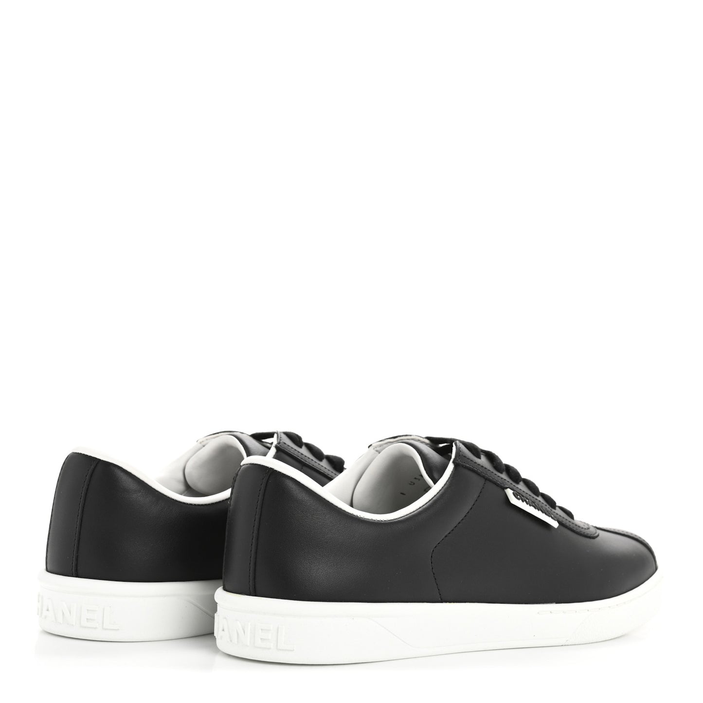 Calfskin CC Womens Sneakers 38.5 Black
