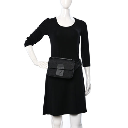 Louis Vuitton Taurillon Monogram S Lock Sling Bag Black 2 of 8