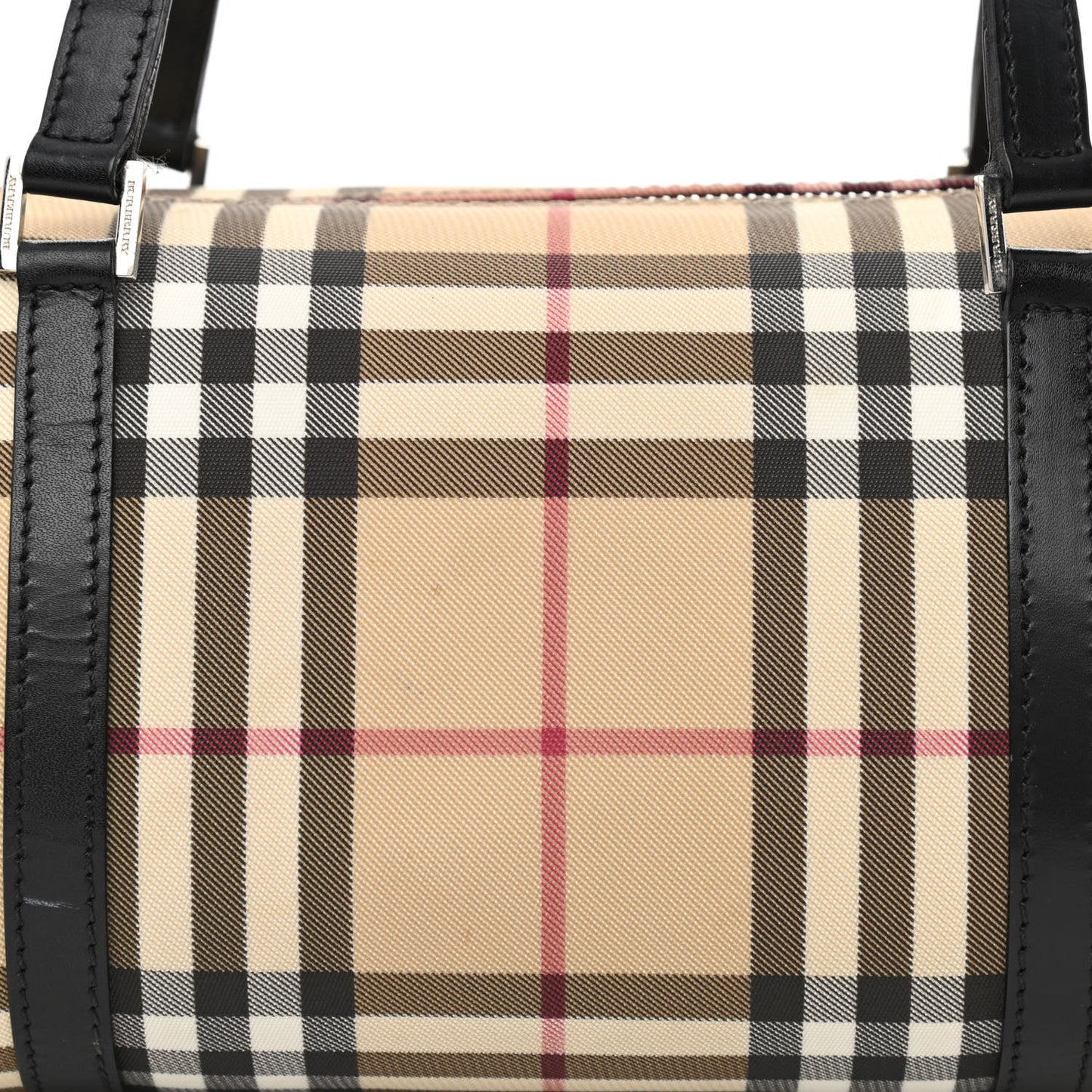 House Check Barrel Bag Black