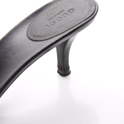 Gucci Calfskin Grommet Buckle Slide Sandal 7.5 Black 18 of 18