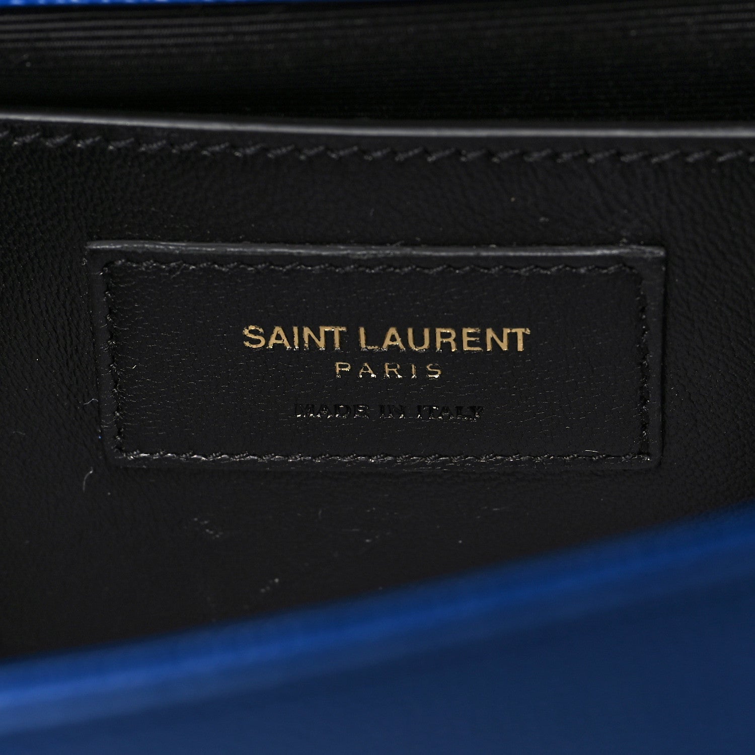 Saint Laurent Grain De Poudre Classic Monogram Cassandre Clutch Blue Majorelle 6 of 10