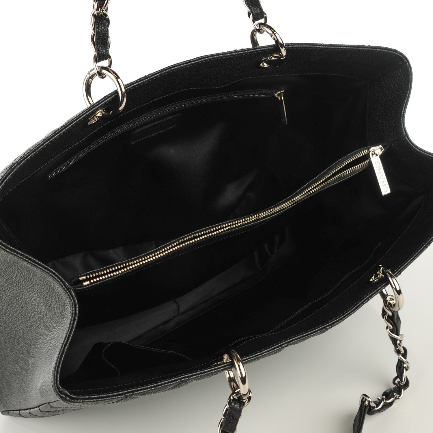 Chanel Caviar Quilted XL Grand Shopping Tote GST Black 7 of 7