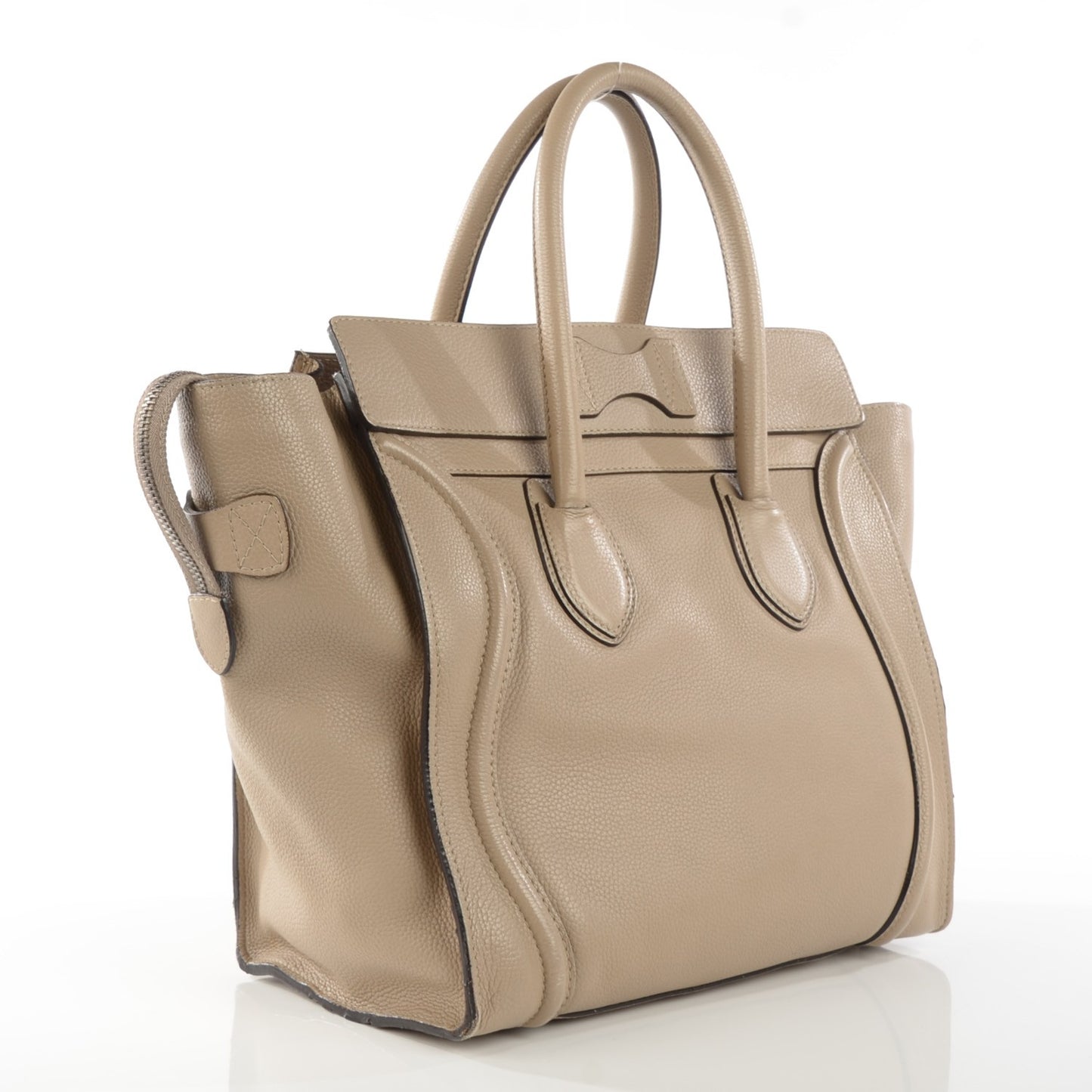 Drummed Calfskin Mini Luggage Dune