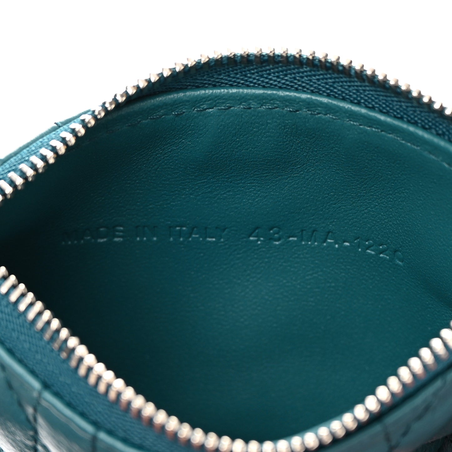 Supple Calfskin Cannage Caro Multifunctional Pouch Deep Ocean