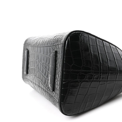 Givenchy Calfskin Crocodile Embossed Small Antigona Black 10 of 10