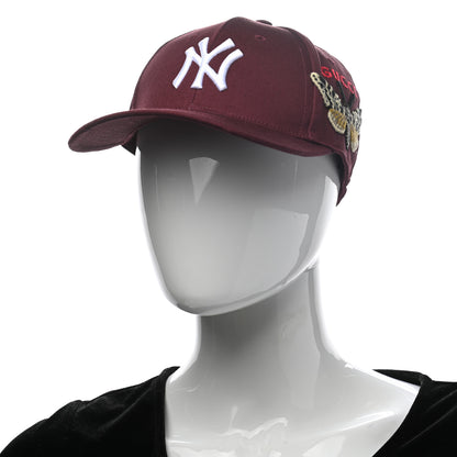 Gucci X MLB Cotton NY Yankees Baseball Hat 57-61 Lacquer 2 of 11