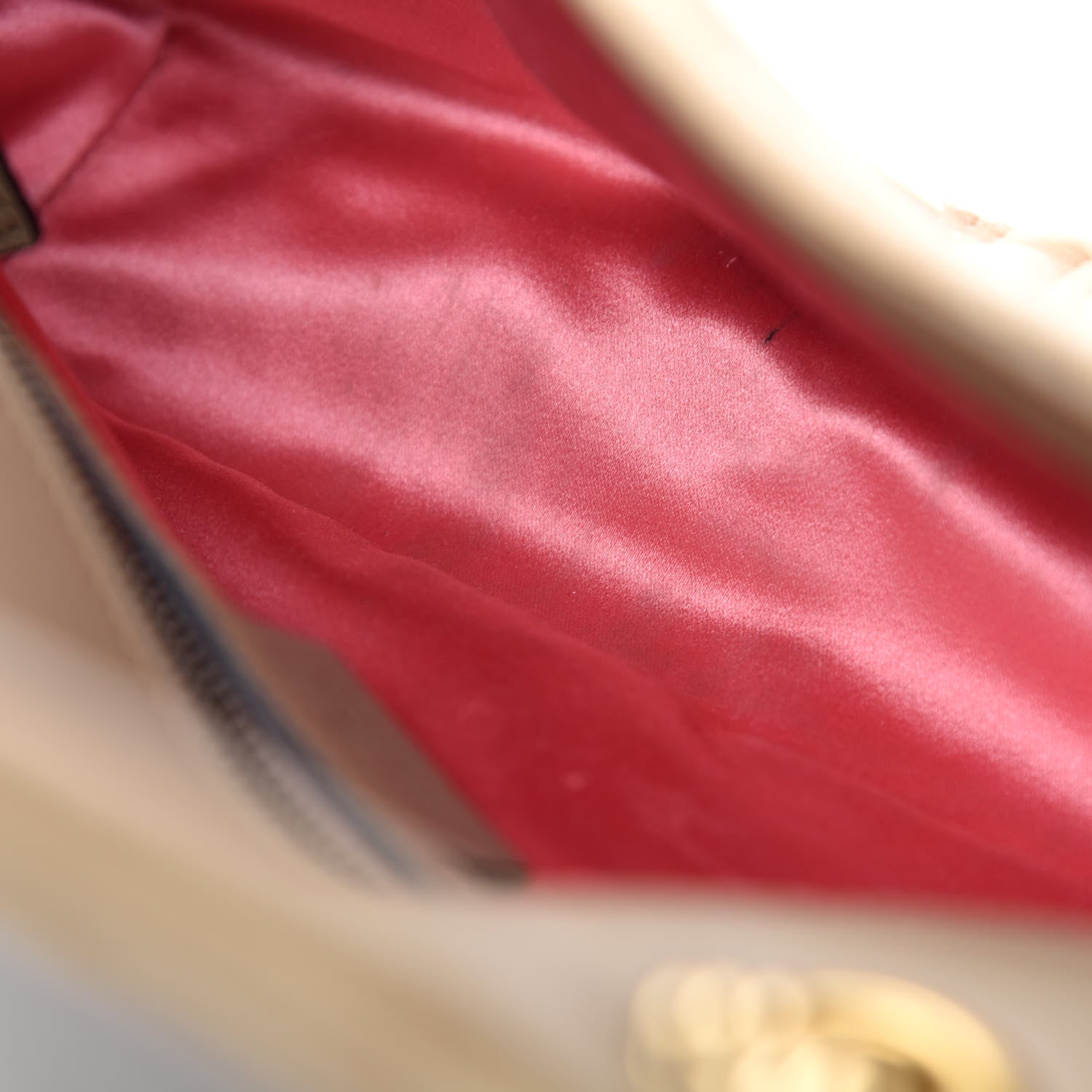 Gucci Velvet Matelasse Small GG Marmont Shoulder Bag Taupe 10 of 14