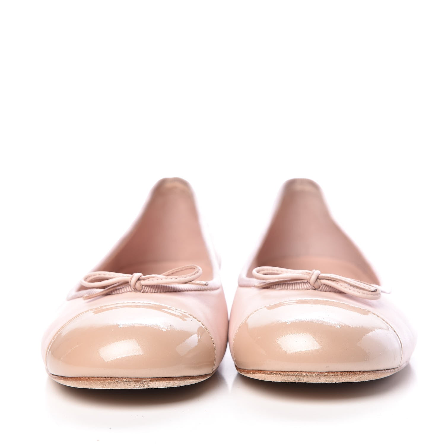 Chanel Lambskin Patent Cap Toe CC Ballerina Flats 39 Rose Clair 2 of 18