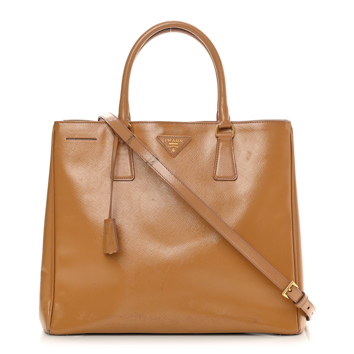 Prada Saffiano Vernice Medium Galleria Double Zip Tote Cammeo 1 of 20