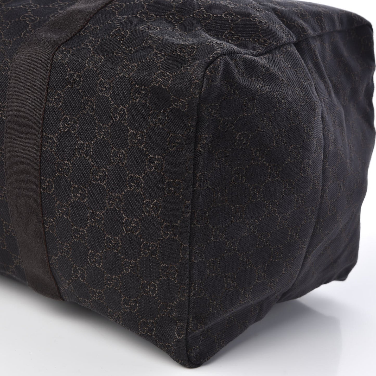 Denim Monogram Large Collapsible Carry On Duffle Bag Brown