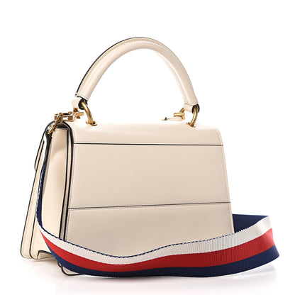 Gucci Calfskin Sylvie Web Small Queen Margaret Top Handle Bag White 2 of 12