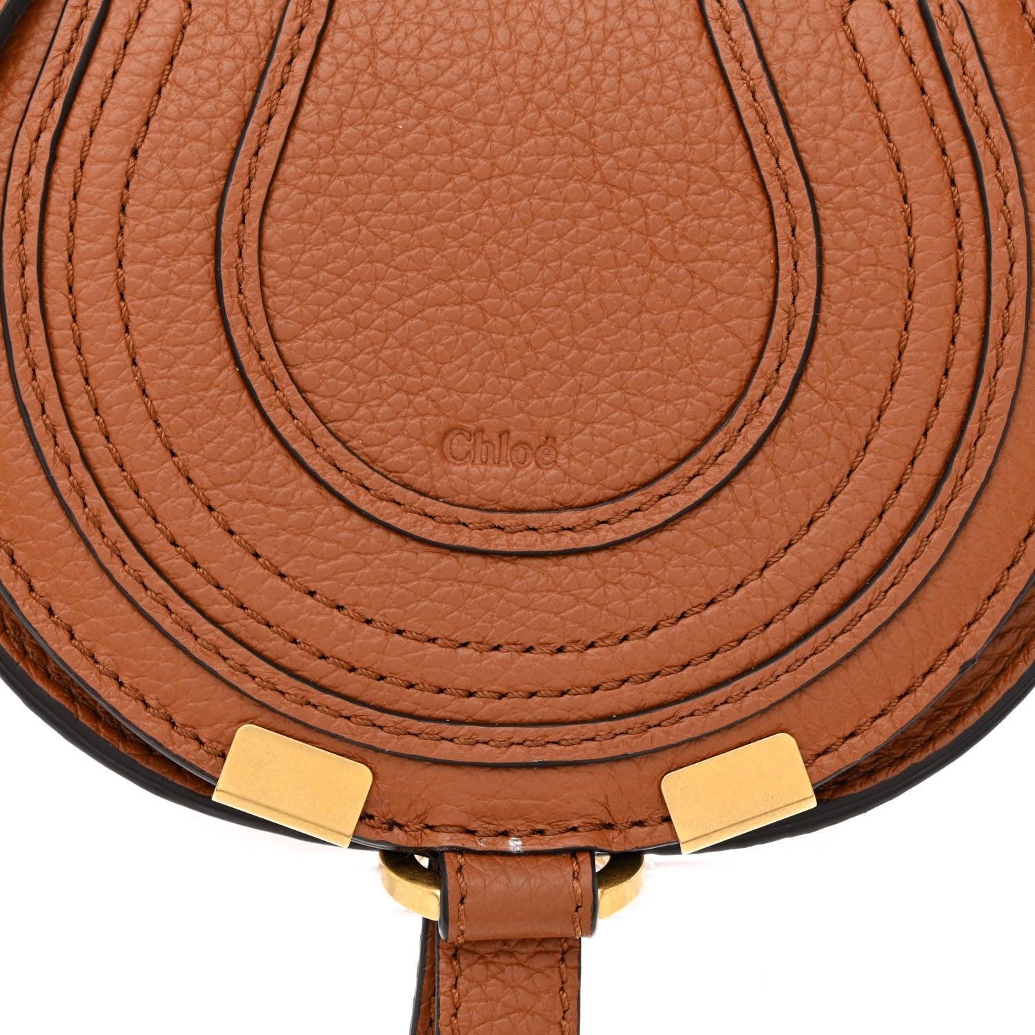 Chloe Calfskin Nano Marcie Saddle Bag Tan 7 of 11