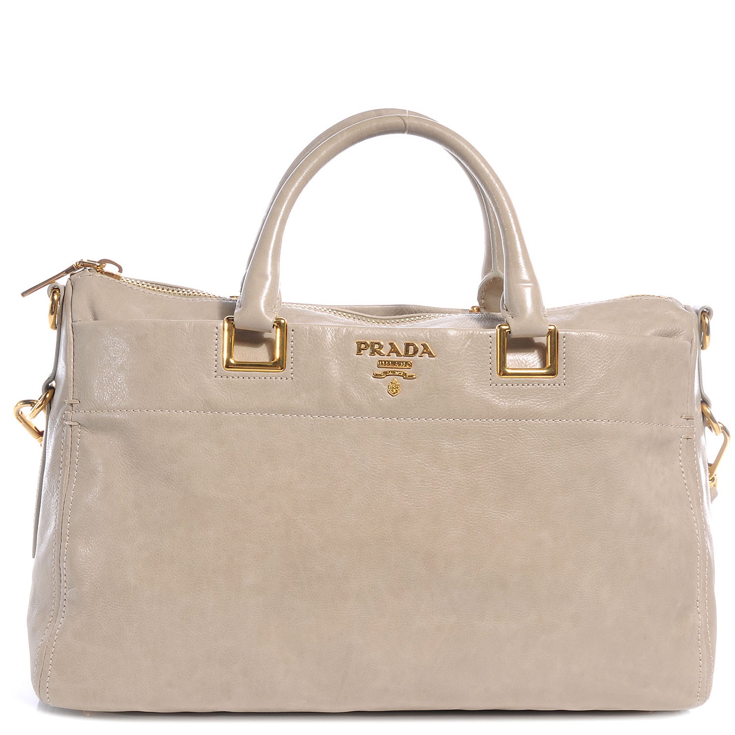 Glace Calf Extra Wide Tote Stone