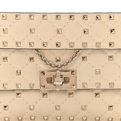 Valentino Garavani Nappa Small Rockstud Spike Shoulder Bag Light Ivory 7 of 9