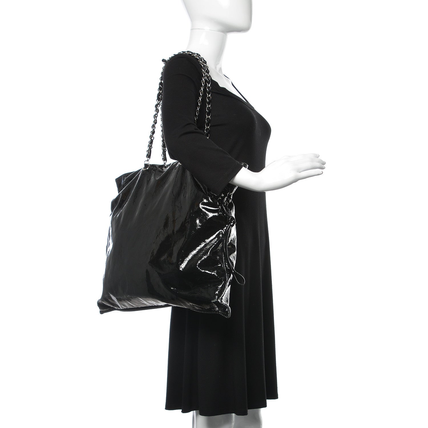 Chanel Patent Bonbons Shopper Tote Black 2 of 21