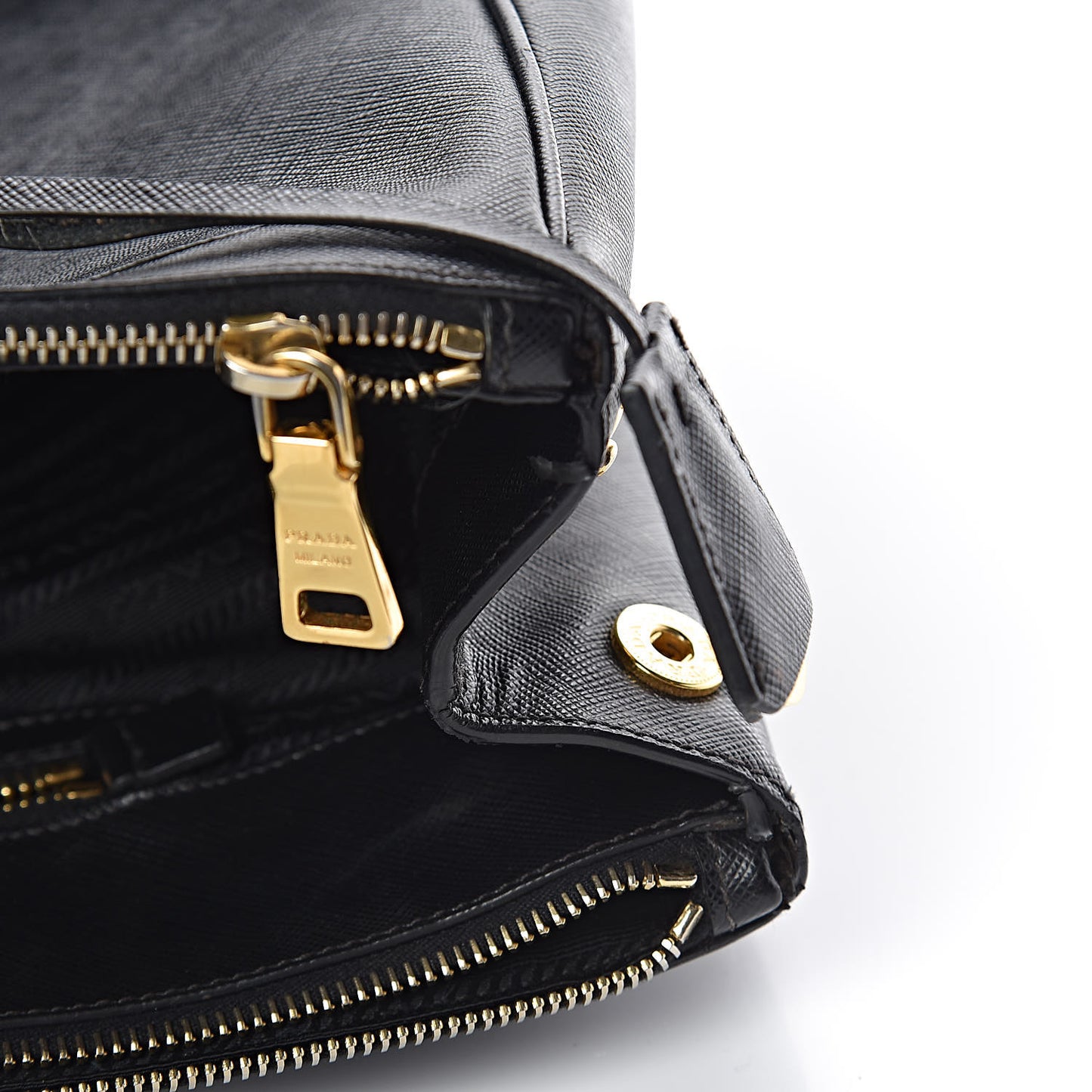 Saffiano Lux Extra Large Galleria Double Zip Tote Black