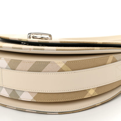 Burberry Jacquard Check Medium Rocking Horse Crossbody Flax 9 of 9