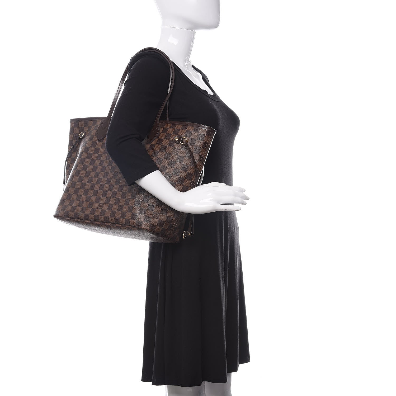 Louis Vuitton Damier Ebene Neo Neverfull MM Rose Ballerine 2 of 12