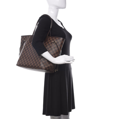 Louis Vuitton Damier Ebene Neo Neverfull MM Rose Ballerine 2 of 12