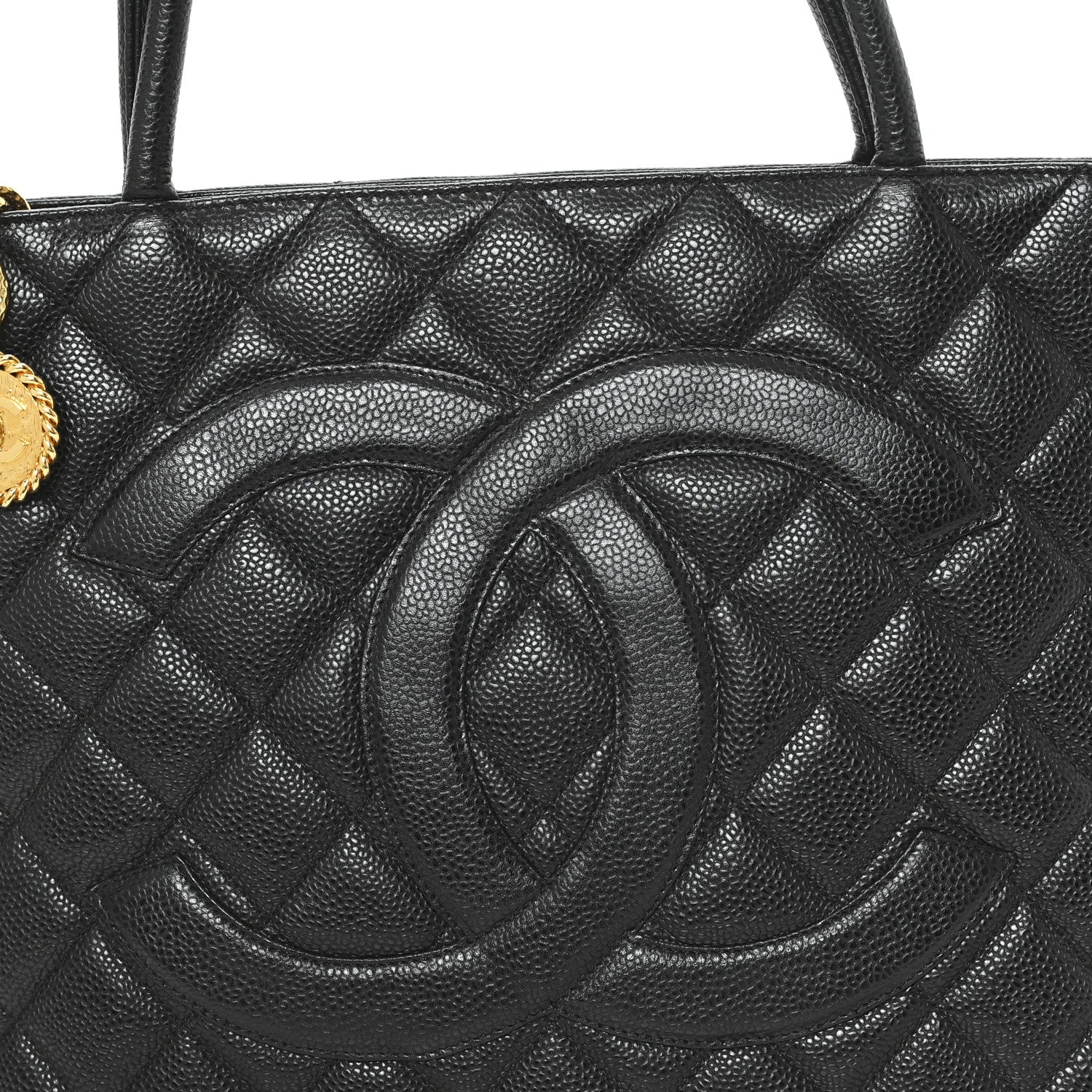 Chanel Caviar Quilted Medallion Tote Black 8 of 10