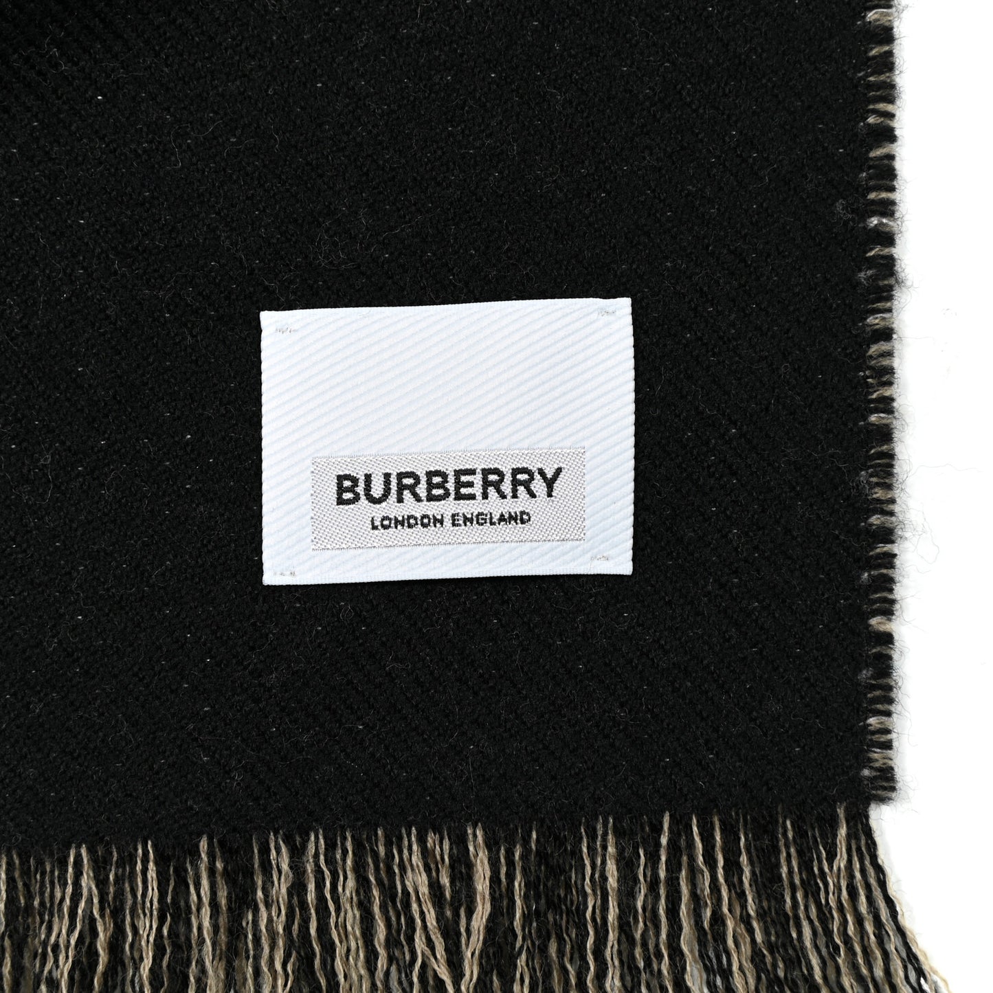 Wool Jacquard Logo Scarf Archive Beige