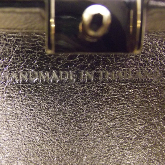Swarovski Crystal Minaudiere Clutch Black/Gold