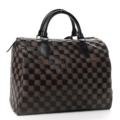 Louis Vuitton Damier Paillettes Speedy 30 Black 3 of 11