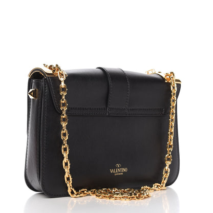 Valentino Garavani Grained Calfskin B-Rockstud Flap Black 3 of 10
