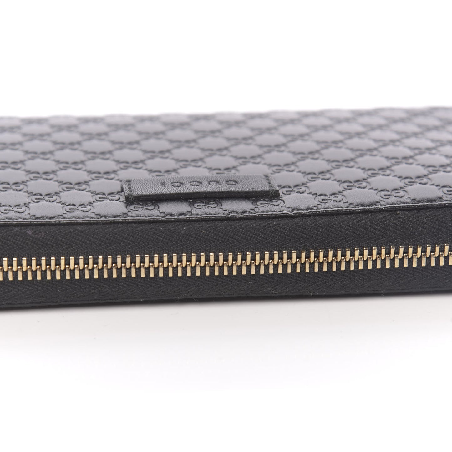Microguccissima Zip Around Wallet Black