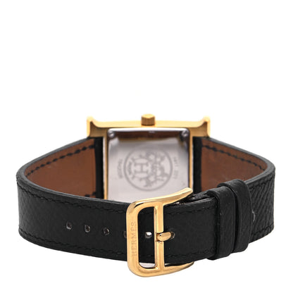 Hermes Stainless Steel Courchevel 21mm Heure H Hour Quartz Watch Noir 3 of 5